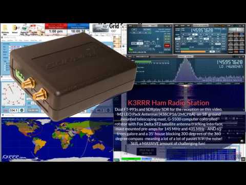 AO91 020118 1804z Ham Satellite Pass on SDRplay with SDRuno and PstRotator Doppler Control