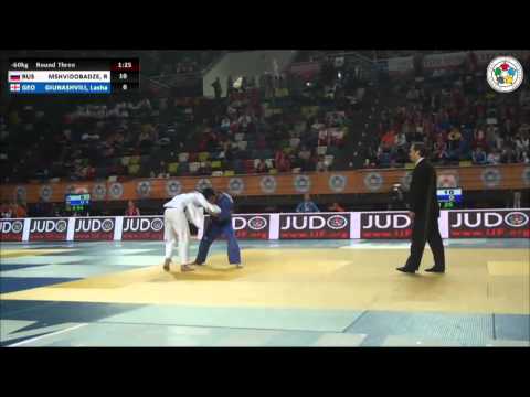 Robert MSHVIDOBADZE (RUS) Vs Lasha GIUNASHVILI (GEO) - Judo Grand Prix Samsun 2014 [-60kg]