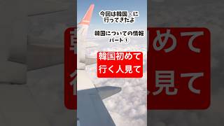 韓国に行ってみた‼️韓国についての情報を提供します‼️#韓国#韓国旅行#韓国料理 #韓国ドラマ#飛行機#国際線#旅行#海外