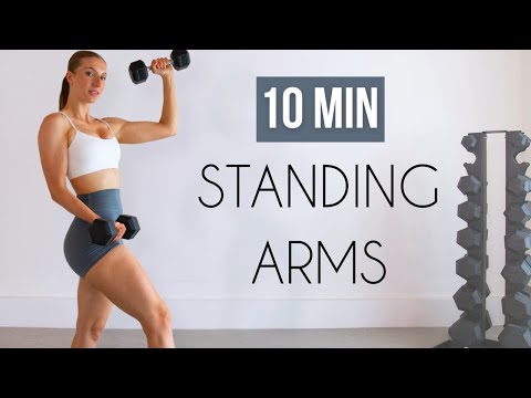 10 MIN STANDING TONED ARMS WORKOUT - No Repeats, At Home