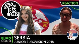 SERBIA: Bojana Radovanovic - 'Svet' (REACTION) | Junior Eurovision 2018