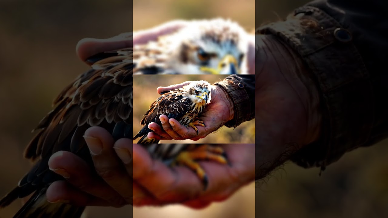 AI-Generated Cinematic Video: A Baby Eagle’s First Moments in a Caring Hand 🦅❤️ #ai #aigenerated