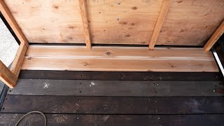 Sauna Trailer Step 20: Installing Cedar Floor