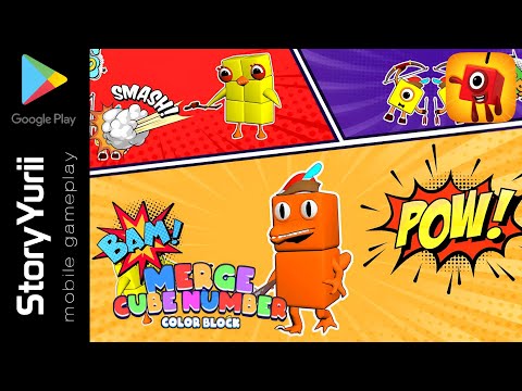 Arcade games for android - MERGE CUBE NUMBER : COLOR BLOCK GAMEPLAY
