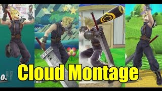 Cloud's Various Animations Montage & MUCH MORE (Super Smash Bros Wii U)