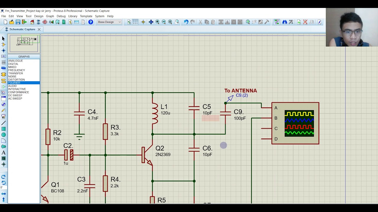 FM Transmitter simulation using proteus