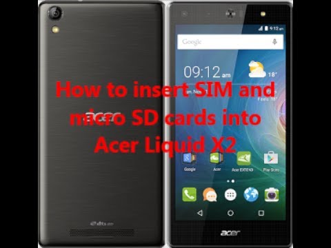 How to insert SIM and micro SD cards into Acer Liquid X2
