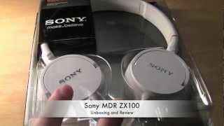 Video thumbnail for Sony MDR ZX100 Series Heaphones White (Unboxing) by Harris Craycraft