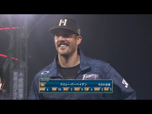 ファイターズ・バーヘイゲン投手ヒーローインタビュー 6/25 E-F