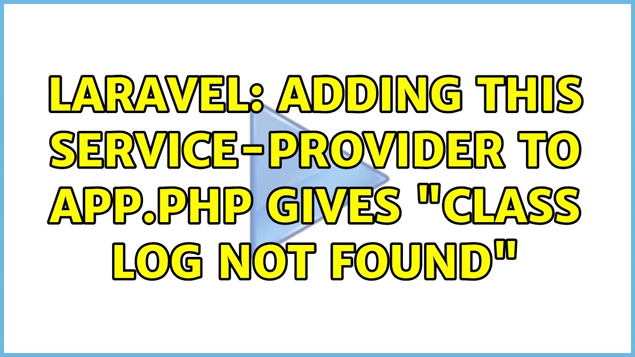 Laravel: Adding this service-provider to app.php gives 