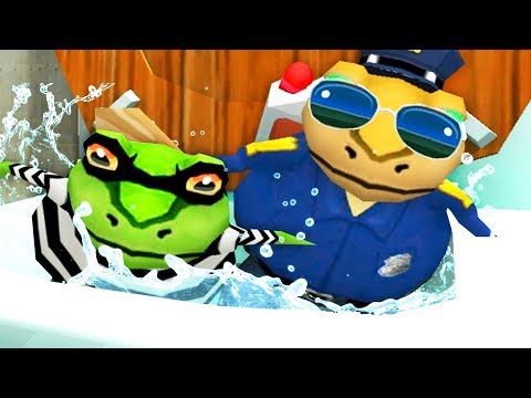 POLICE FROG FLUSHES CRIMINAL FROG DOWN THE MAGIC TOILET ! - Amazing Frog - Part 136 | Pungence