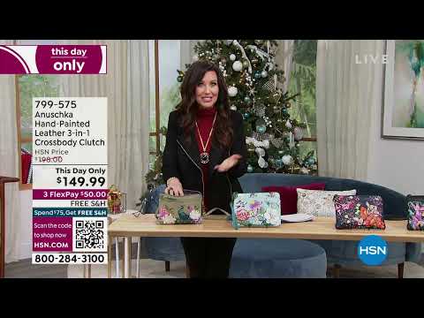 Anuschka HandPainted Leather 3in1 Crossbody Clutch