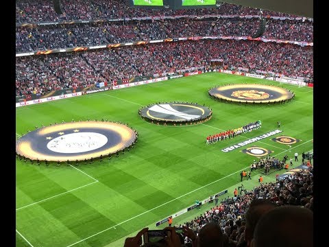 Ajax fans singing "Three little birds" in Stockholm tonight
