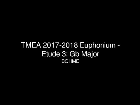 TMEA 2017-2018 Euphonium - Etude 3: Gb Major