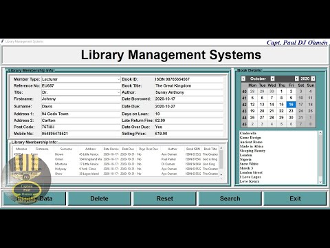 How to Create a Library Management Systems with an Embedded MySQL Database in Python - Part 2 of 2