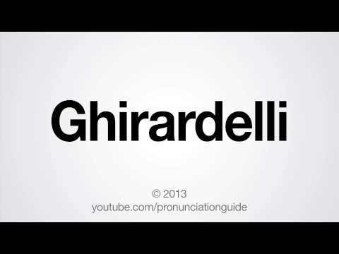 YouTube video about: How do you pronounce ghirardelli?