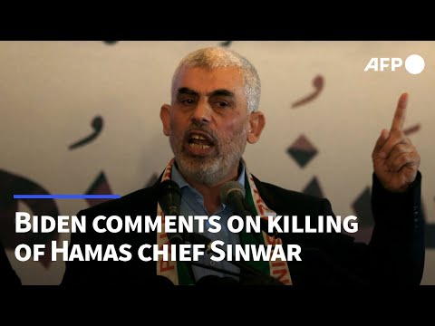 Video Thumbnail: Biden says Sinwar death 'opportunity to seek path to peace' | AFP