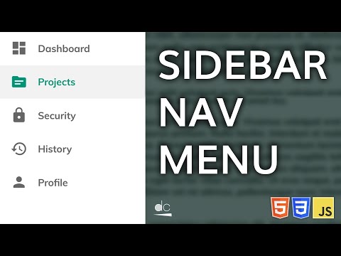Creating a Left Side Floating Navigation Bar Web Design UX Tutorial