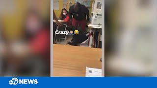 Video shows California substitute teacher slamming