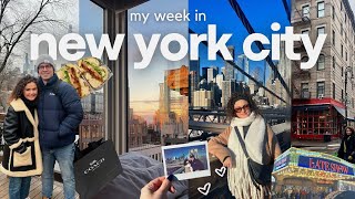 NEW YORK CITY VLOG 🗽🍎🚕 | spend the week in NYC with me 2024 *the late show, broadway, the knicks*