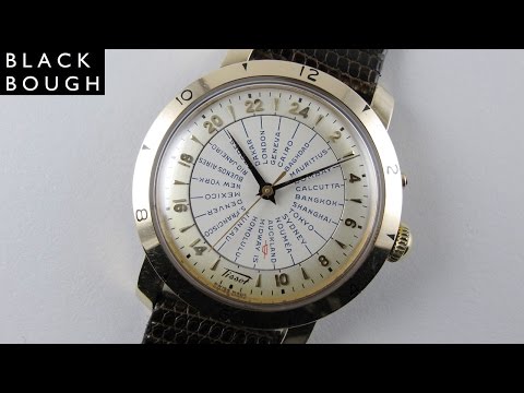 Gold capped Tissot Navigator Ref. 4002-2 World Time vintage wristwatch, circa 1952