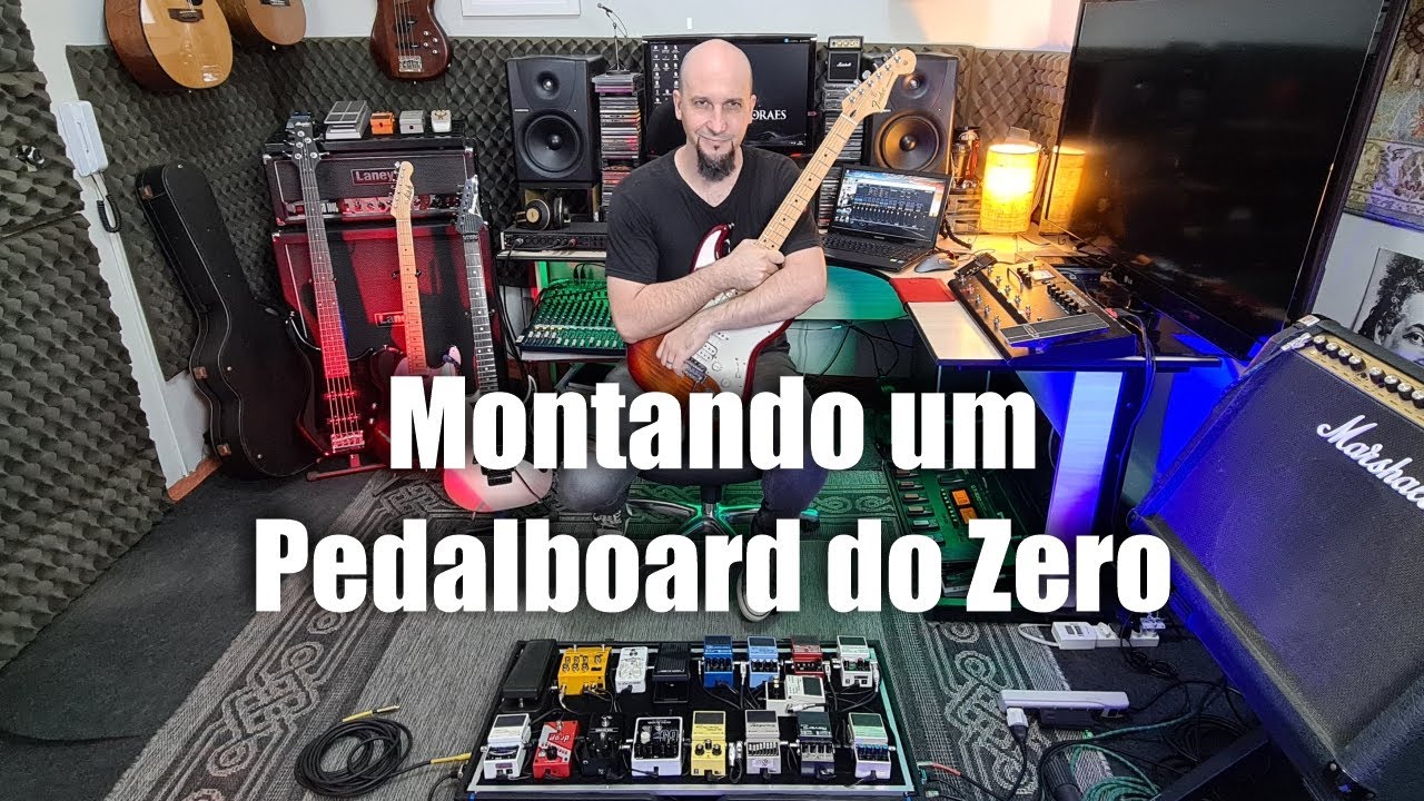 MONTANDO um PEDALBOARD do ZERO - PASSO A PASSO! Plataforma, Pedais, Cabos, Fonte, ORDEM DOS PEDAIS..