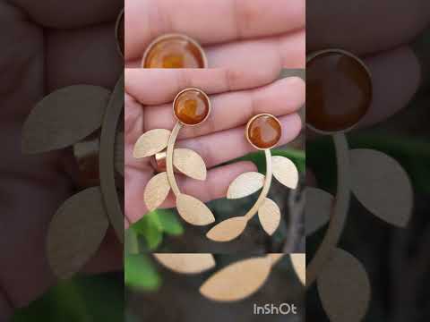 Handmade Jewellery Brass Designer Rainbow Earrings