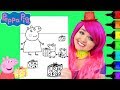 Coloring Peppa Pig Mummy Pig Birthday Coloring Page Prismacolor Markers KiMMi THE CLOWN