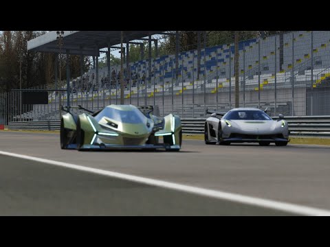 Lamborghini V12 Vision GT 2020 vs Koenigsegg Jesko 2023 at Monza Circuit