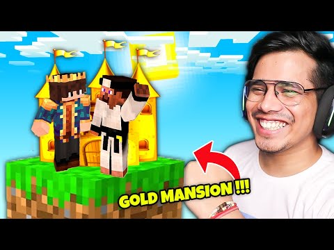 Anshu Bisht - I SURPRISED JACK With GOLD MANSION In Minecraft Oneblock 😱
