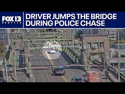 Driver jumps gap on Seattle's University Bridge