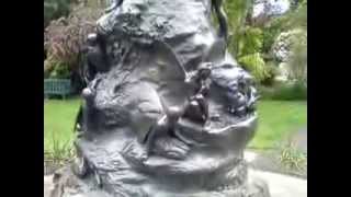 preview picture of video 'Peter Pan famous Wonderland Statue in Oamaru Botanical Gardens.'