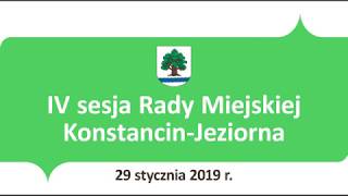 IV sesja Rady Miejskiej Konstancin Jeziorna