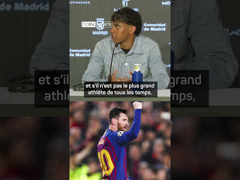 🤩 #LamineYamal rend hommage à #Messi, "le plus grand footballeur de tous les temps" !