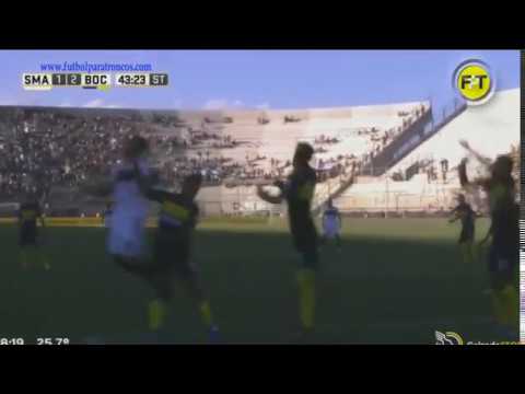 Gol de Emanuel Dening  - San Martin SJ 1 x 2 Boca Juniors - Fecha 17 - Liga Argentina
