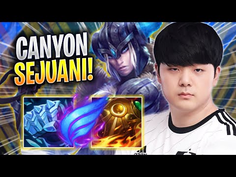 CANYON TRIES NEW SEJUANI BUILD! - DK Canyon Plays Sejuani JUNGLE vs Poppy! | Season 2023