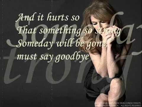 Celine Dion - Goodbye's the saddest word with lyrics