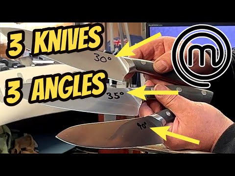 3 Knives Sharpened At 3 Different Angles But Which Is Sharper?