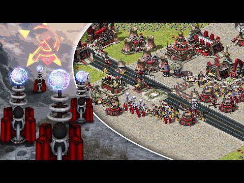 Red Alert 2 - Tesla Coil Wall - 1 vs 7