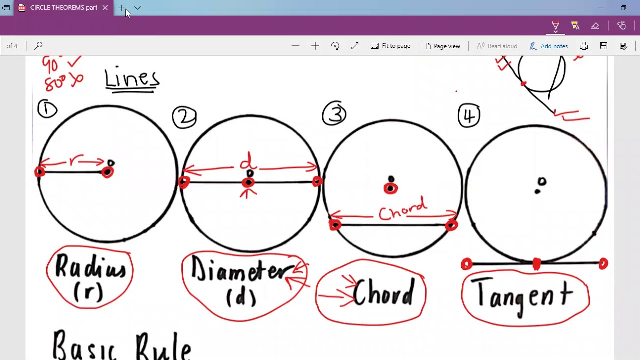 CIRCLE THEOREMS part 1