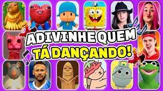 ADIVINHE QUEM TÁ DANÇANDO!💃🎵 Pocoyo, Ay Mi Gatito Miau Miau, Bob Esponja, Ana Castela, Não Choraxx