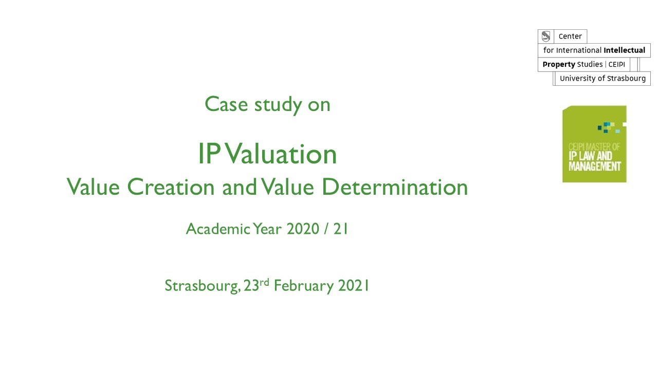 MIPLM Case Study IP Valuation 1
