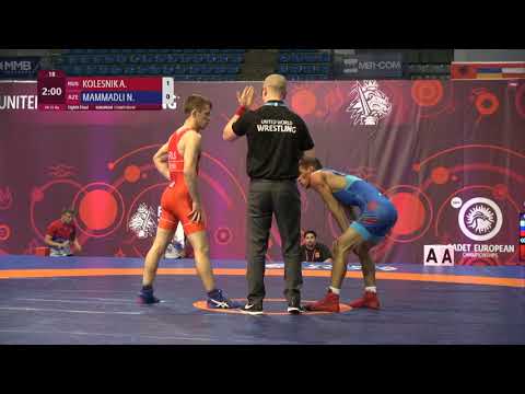1/8 GR - 55 kg: A. KOLESNIK (RUS) v. N. MAMMADLI (AZE)