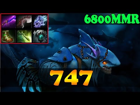 Dota 2 - 747 6800 MMR Plays Slark Vol 3 - Ranked Match Gameplay!