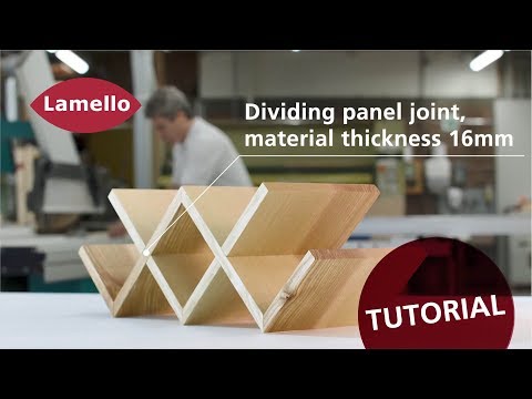 Lamello Tutorial Tenso P-10: Dividing panel joint, material 16 mm