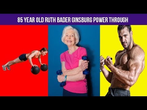 Watch 85 Year Old Ruth Bader Ginsburg Power Through an Impressive Workout|wall squats|RBG Workout