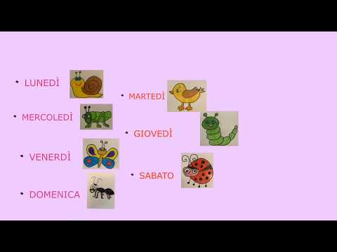 LA CANZONCINA DELLA SETTIMANA,I GIORNI DELLA SETTIMANA. Come imparare i giorni della settimana.