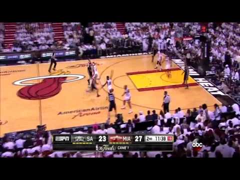 Manu Ginobili incredible pass through the legs of Norris Cole