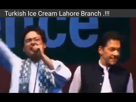 Turkish Ice cream Lahore Branch... Faisal Javed roasting IMRAN KHAN