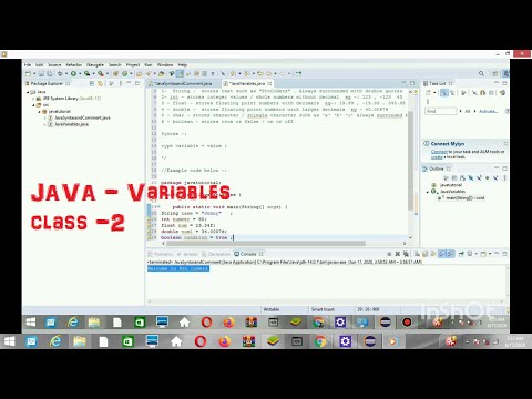 Java Variables Java Tutorial For Beginners Class 2 Java Full Course